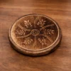 Intricate carved wooden coaster holder_3