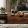 Multifunctional Lift-Top Wooden Coffee Table with Hidden Storage
