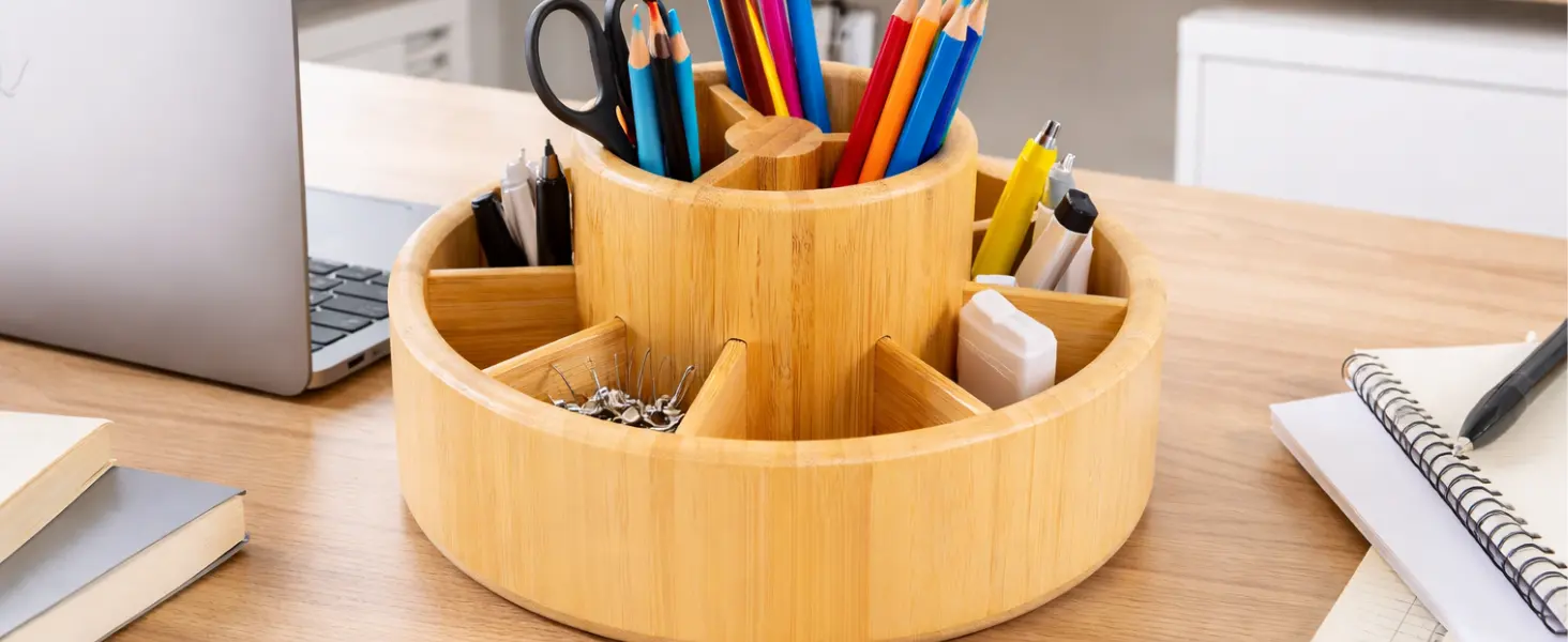 bamboo pen holder