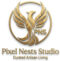 Pixel Nests Phoenix Logo - Spiritual and Nature Home Decor