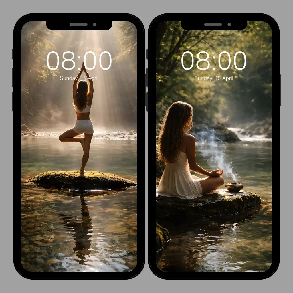 calm yoga jasmine iphone wallpaper