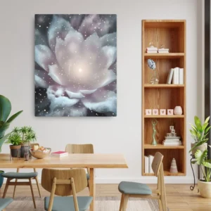 Cosmic Lotus Nebula – Pastel Canvas Art