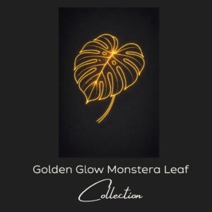Golden Glow Monstera Leaf Collection