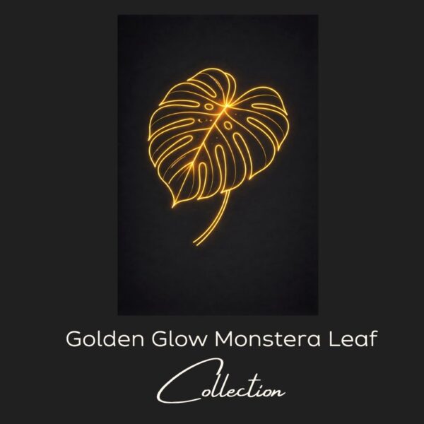 Golden Glow Monstera Leaf Collection
