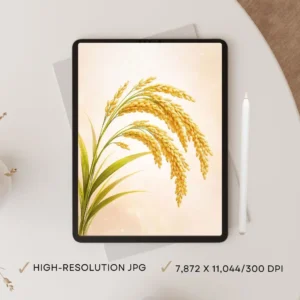 Golden Harvest' High-Res Digital Print – Luxury Minimalist Zen Art, Digital Download