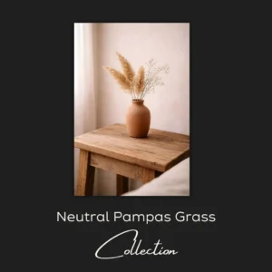 Neutral Pampas Grass, Minimal Rustic Vase Collection