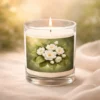 Natural Soy Wax Candle in White Glass Jar