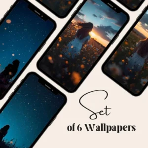 Dreamy Sunset iPhone Wallpapers, Aesthetic Night Sky Backgrounds, 6 Lock Screen Wallpapers, Soft Girl Aesthetic, Instant Download