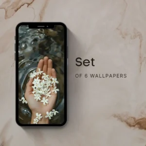 Calm Yoga & Jasmine Water Wall Art Set | Zen Meditation Printable | Spiritual Nature Aesthetic | 6 Piece Digital Download