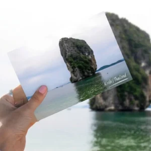 Krabi Thailand Postcard 4x6 – Limestone Island Seascape, Tropical Ocean View Travel Souvenir