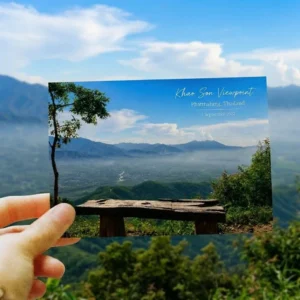 Nature's Embrace: Panoramic Valley Postcard