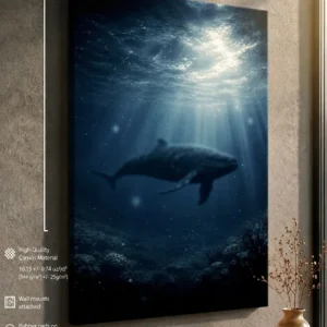 The Silent Call Canvas Print – 52Hz Whale Wall Art